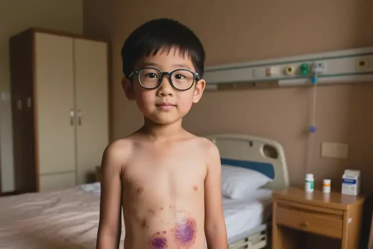 小学生肚子上有湿疹不管它会自己好吗(图2)