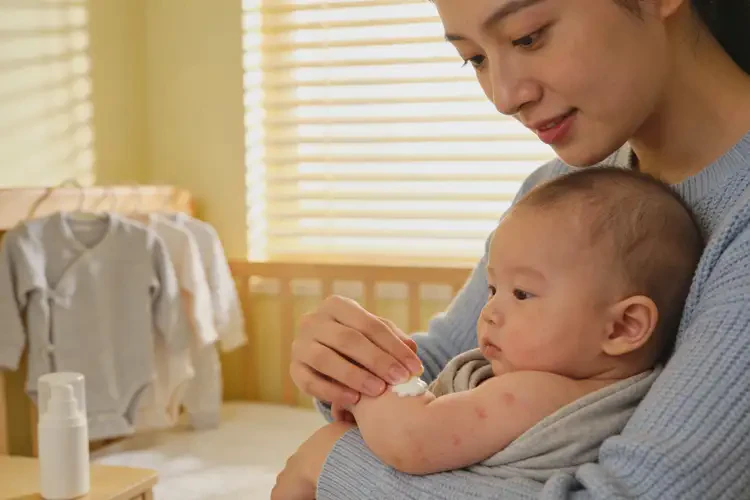 新生儿身上起湿疹可以治好吗(图1)