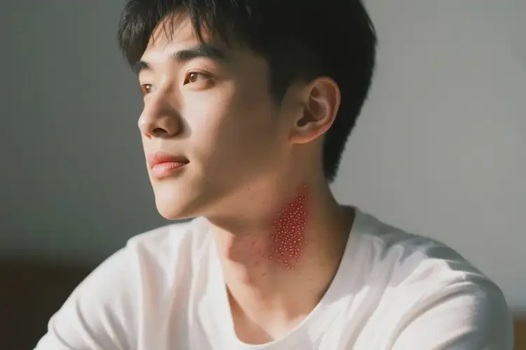 男生脖子容易长湿疹不管它会自己痊愈吗(图4)