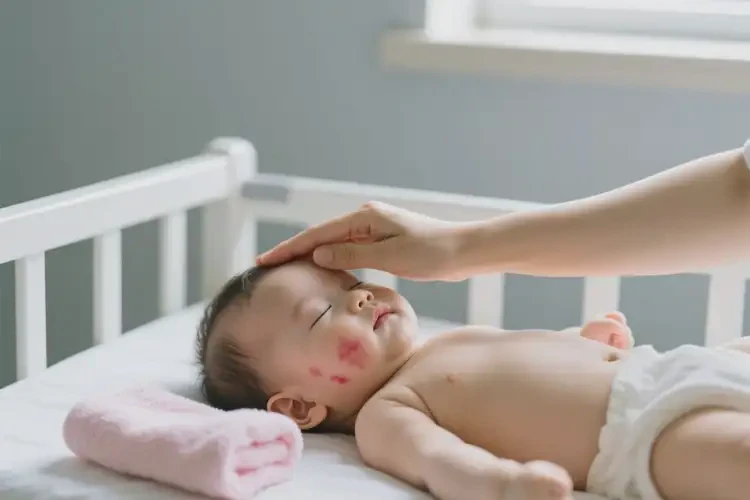 嬰幼兒面部經(jīng)常長濕疹可以治好嗎(圖1)