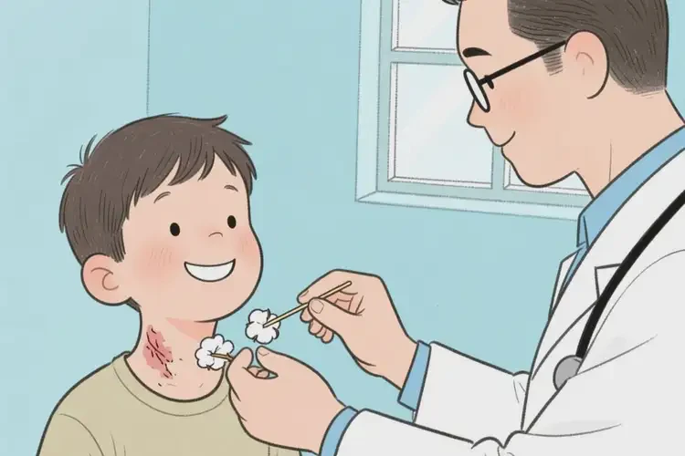 小學(xué)生脖子上容易長濕疹可以治好嗎(圖2)