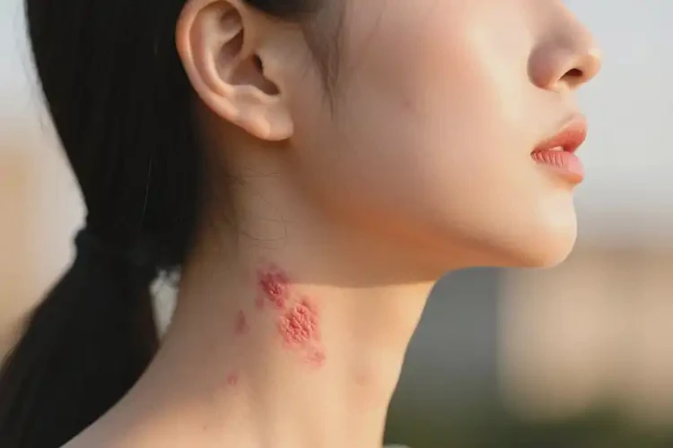 女生脖子上偶爾長濕疹可以治好嗎(圖3)