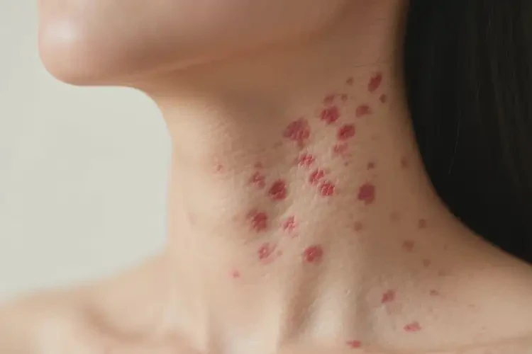 女性脖子上經(jīng)常起濕疹可以治好嗎(圖1)