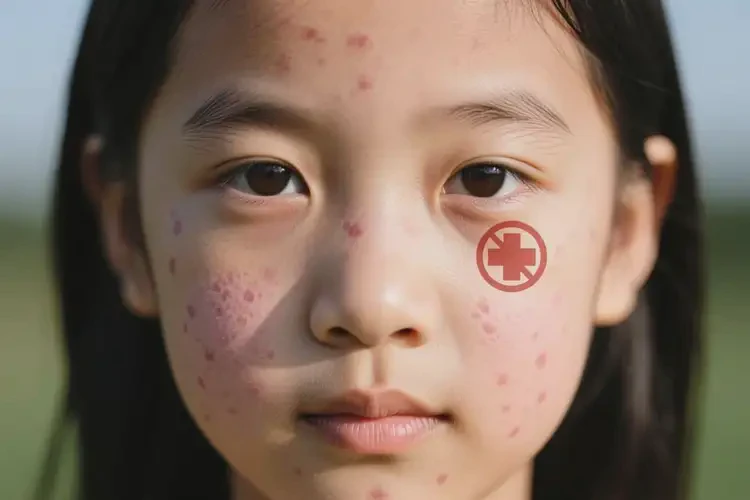 女生臉上出現(xiàn)濕疹可以治好嗎(圖1)