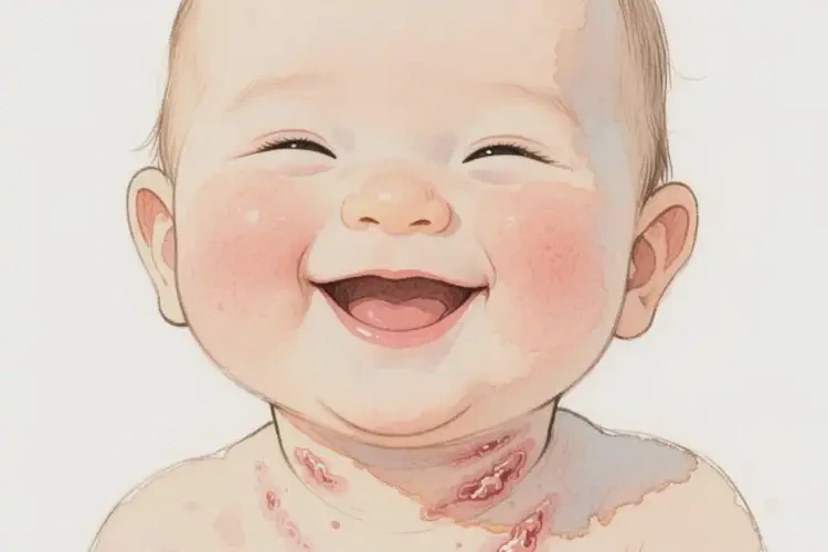 小兒脖子偶爾起濕疹可以治好嗎(圖1)