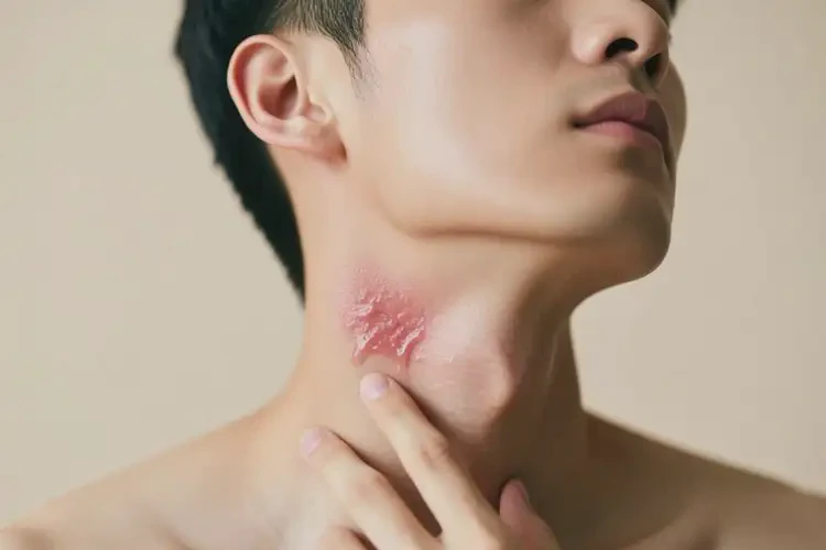 男人脖子上偶爾起濕疹可不可以根治(圖1)