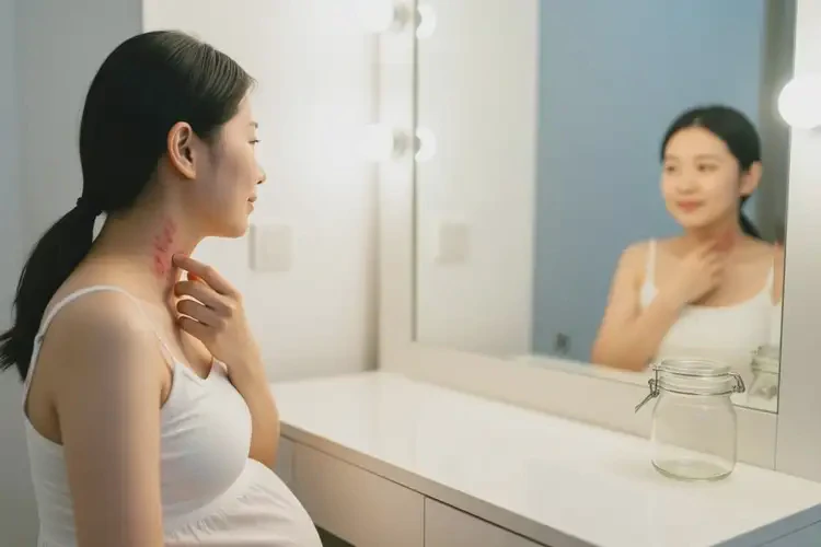 产妇脖子上偶尔起湿疹可以治好吗(图2)