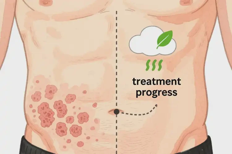 男性肚子容易長濕疹可以治好嗎(圖3)