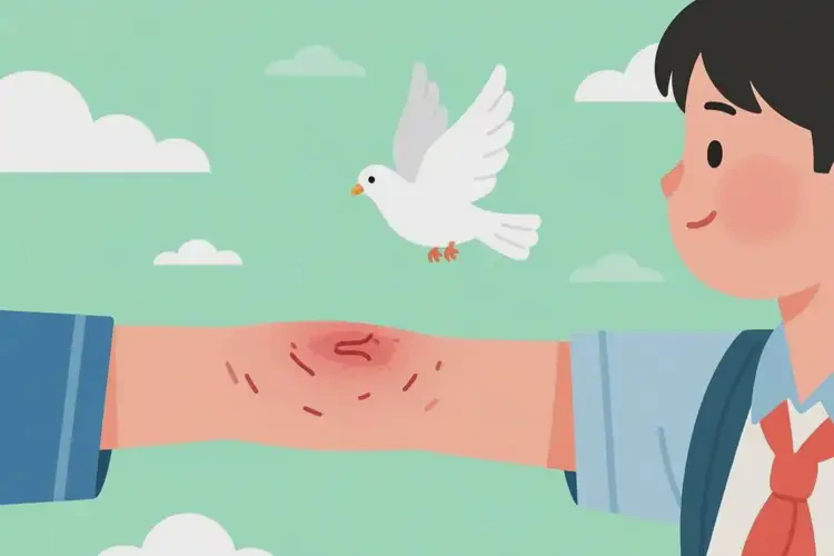 中学生手臂容易起湿疹可以治好吗(图1)