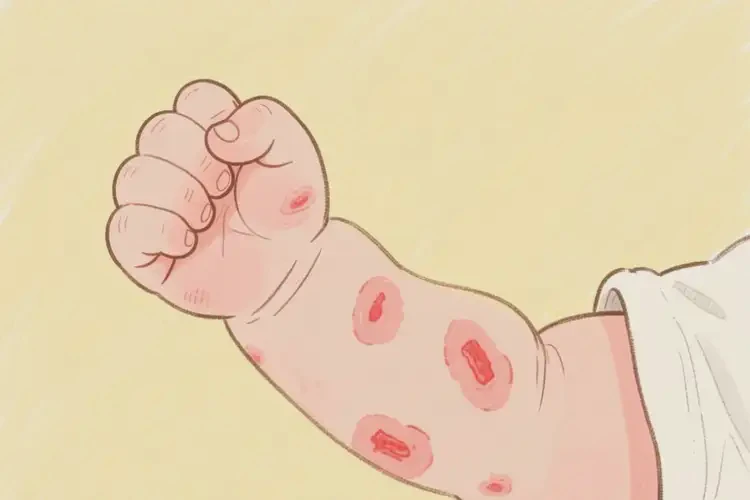 寶寶手臂偶爾長濕疹能治好嗎(圖1)