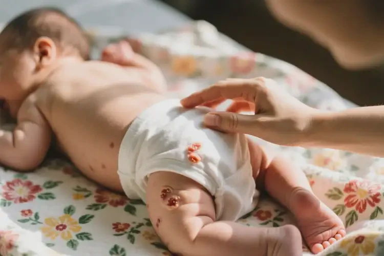 新生儿屁股上有湿疹可以治好吗(图1)