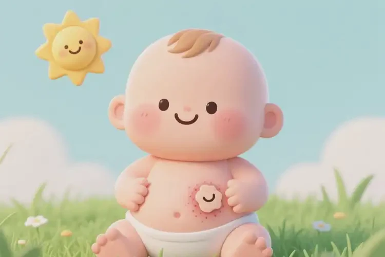 寶寶肚子上出濕疹能治好嗎(圖1)