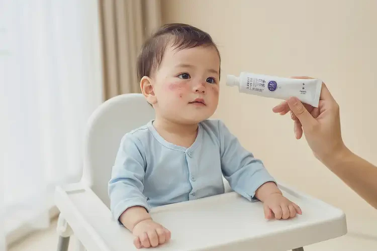 寶寶面部出現(xiàn)濕疹可以治好嗎(圖3)