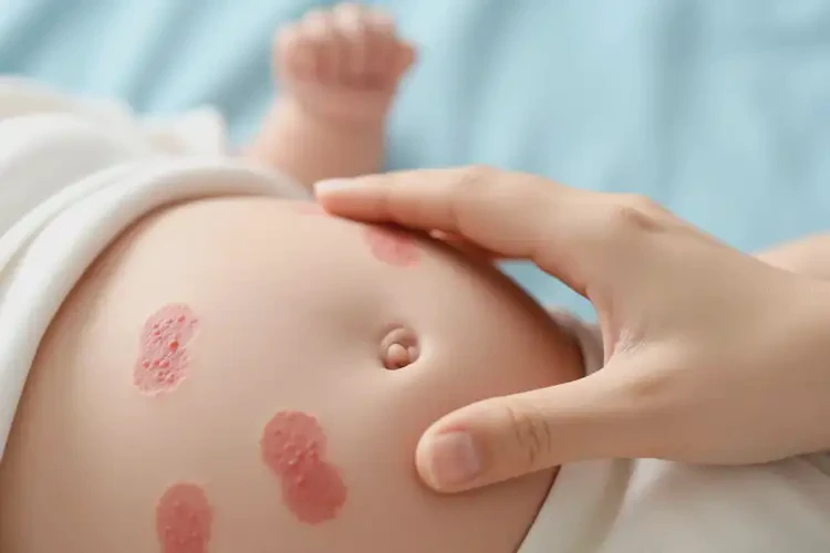 嬰幼兒肚子上經(jīng)常起濕疹可以治好嗎(圖3)