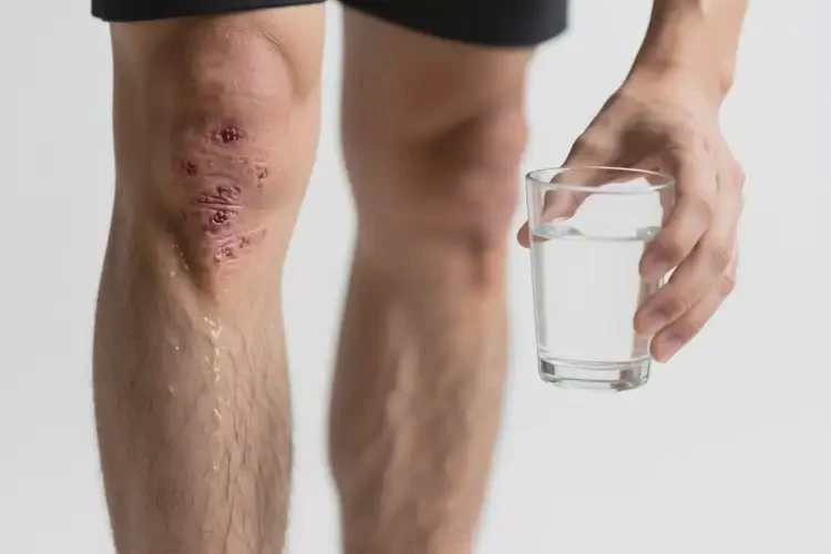 男人小腿出濕疹可以治好嗎(圖2)