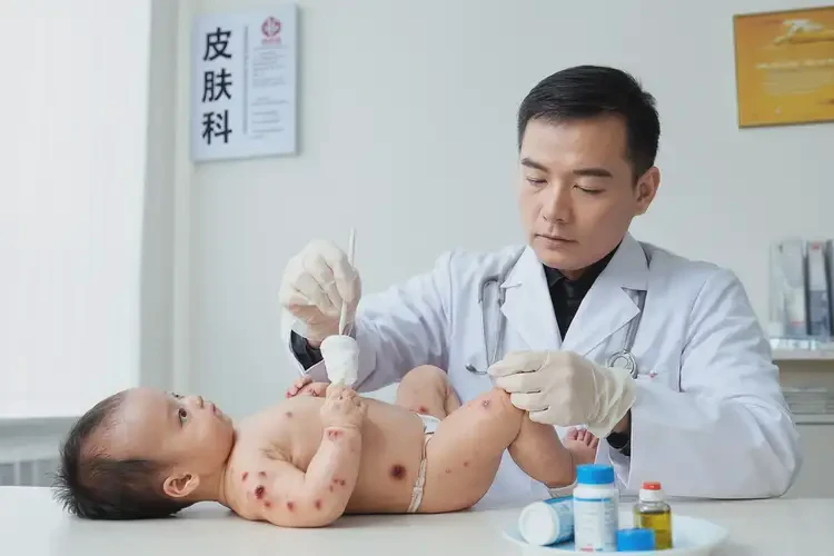 寶寶手臂上出現(xiàn)濕疹能治好嗎(圖3)