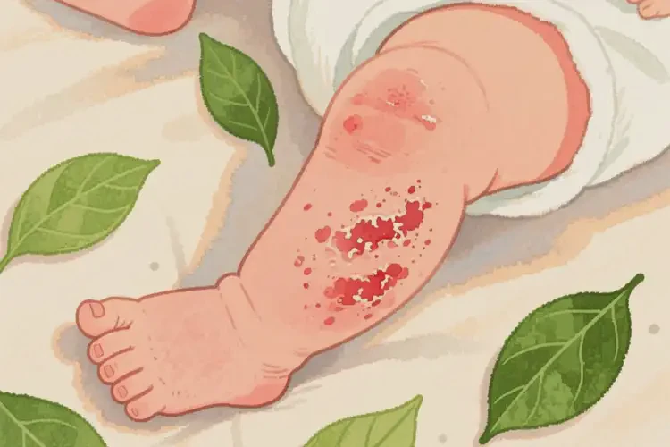 嬰幼兒大腿上出現(xiàn)濕疹可以治好嗎(圖2)