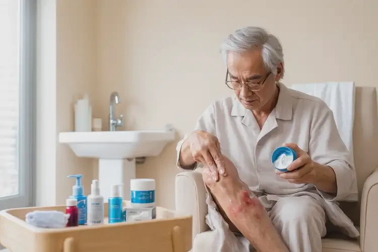 老人大腿上起濕疹不管它會自己自愈嗎(圖2)