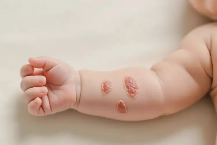 嬰幼兒手臂上有濕疹可以治好嗎(圖1)