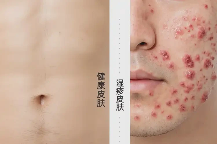 男性肚子上出湿疹可以彻底自愈吗(图2)