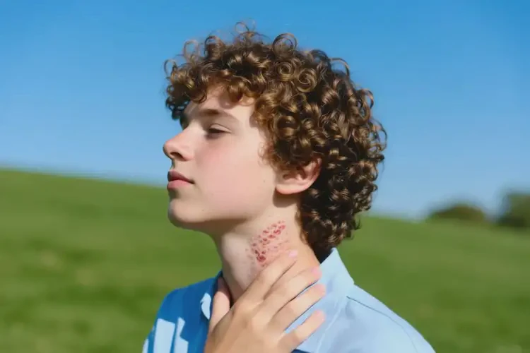 青少年脖子上有濕疹可以治好嗎(圖1)