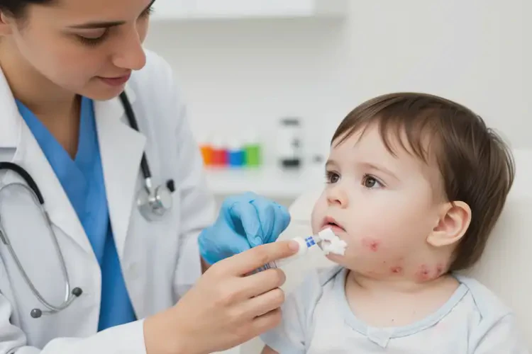 寶寶脖子上容易長(zhǎng)濕疹可以治好嗎(圖1)