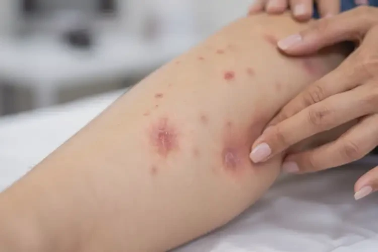 女生小腿出現(xiàn)濕疹可以治好嗎(圖4)