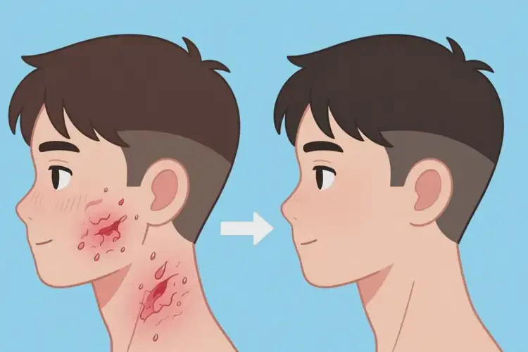 男生脖子長濕疹可以治好嗎(圖4)