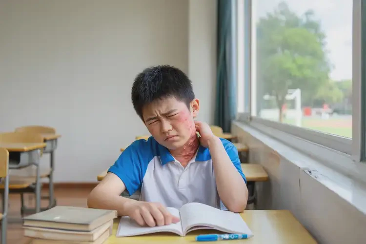 中學(xué)生脖子上偶爾長濕疹可不可以徹底自愈(圖2)