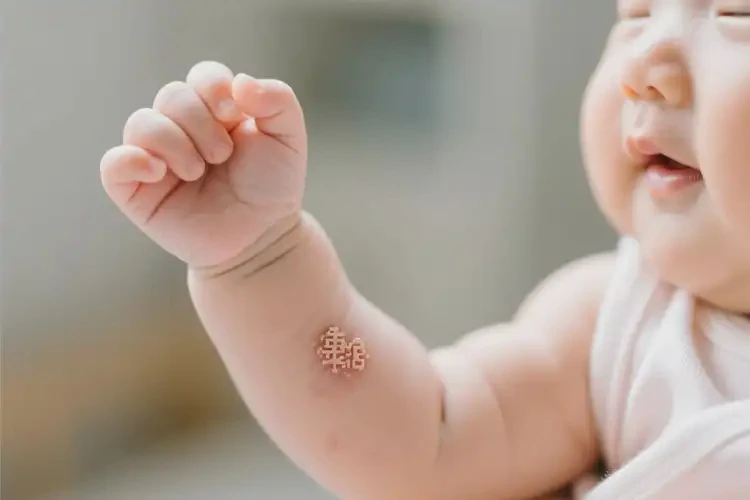 新生儿手臂上偶尔长湿疹可以治好吗(图1)