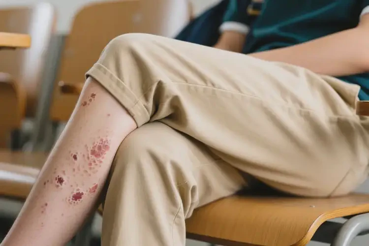 大學生大腿有濕疹可以治好嗎(圖1)