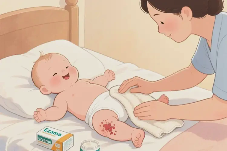 嬰兒小腿上偶爾起濕疹能治好嗎(圖1)