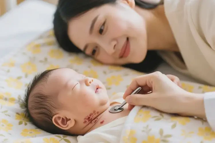 嬰兒脖子長(zhǎng)濕疹可以治好嗎(圖1)