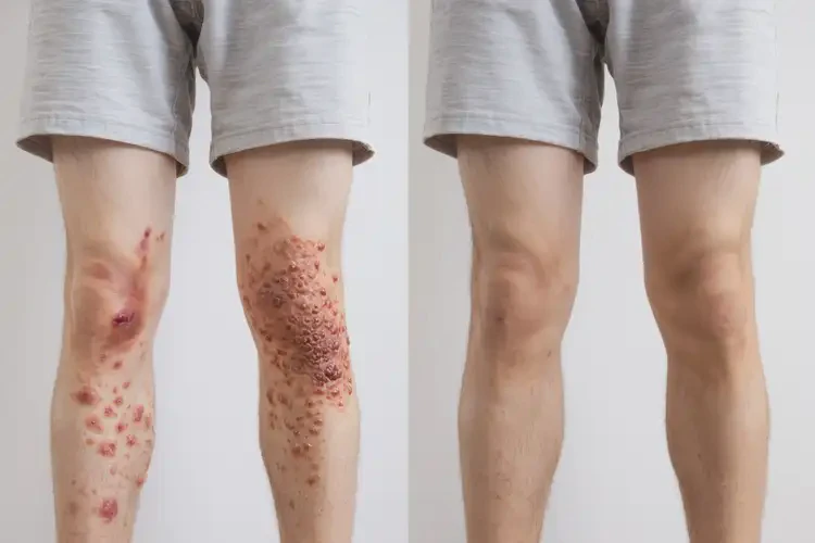 男生大腿上容易起濕疹可以治好嗎(圖1)