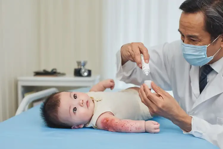 嬰兒手臂出現(xiàn)濕疹可以治好嗎(圖3)