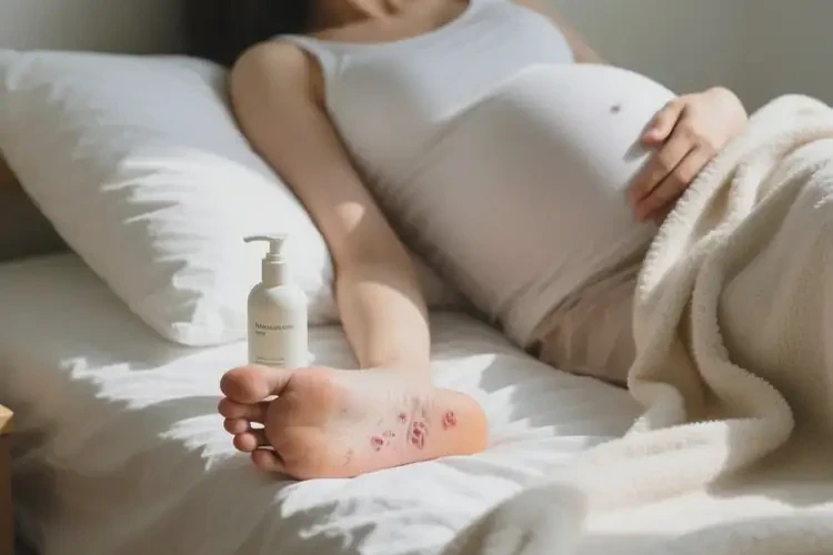 产妇脚上偶尔长湿疹可以治好吗(图2)