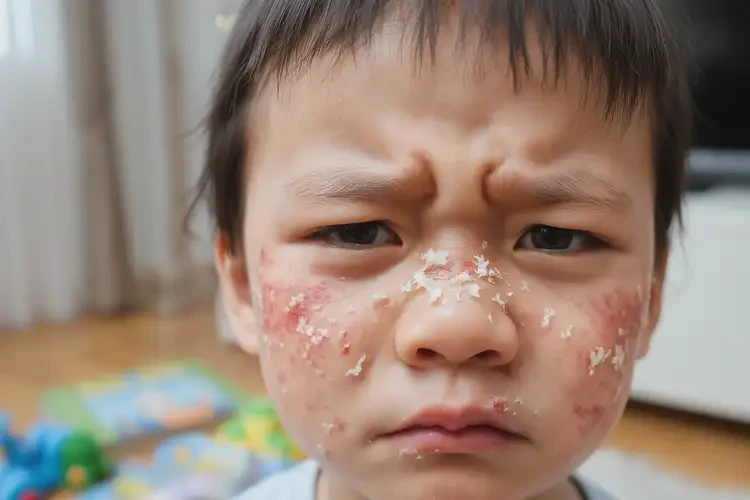 小兒面部經(jīng)常長濕疹不管它會(huì)自己自愈嗎(圖2)