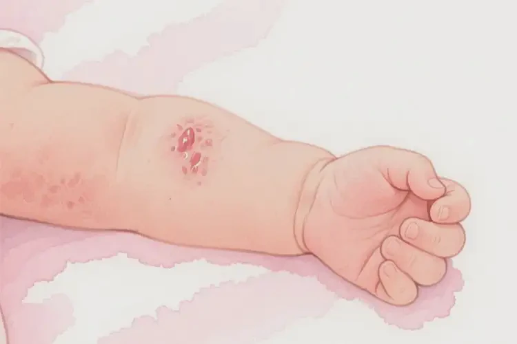 新生儿手臂上偶尔长湿疹可以治好吗(图3)