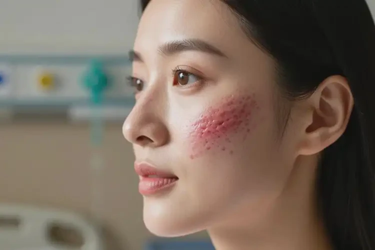 女生臉上出現(xiàn)濕疹可以治好嗎(圖2)