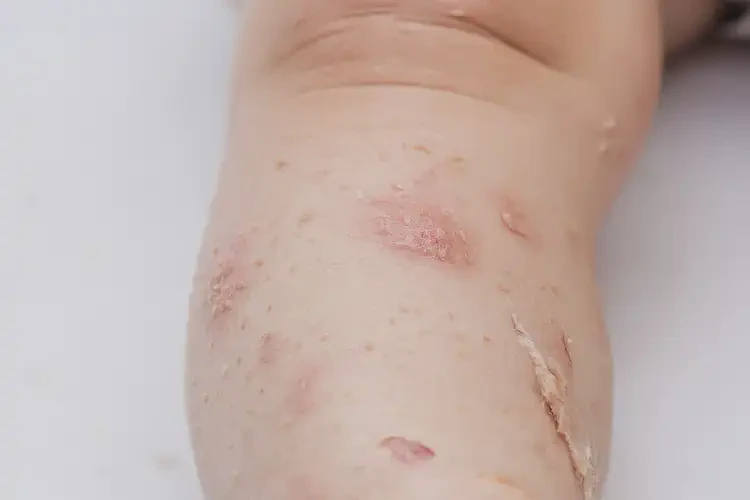 儿童小腿上经常长湿疹可以治好吗(图1)