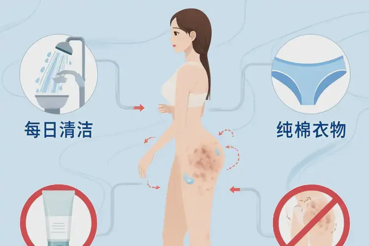 女人屁股上容易長濕疹可不可以根治(圖1)