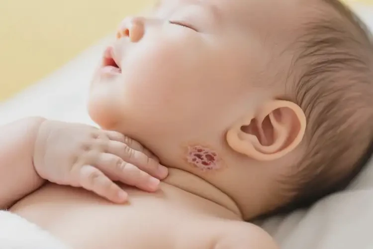 寶寶脖子上長濕疹能治好嗎(圖1)