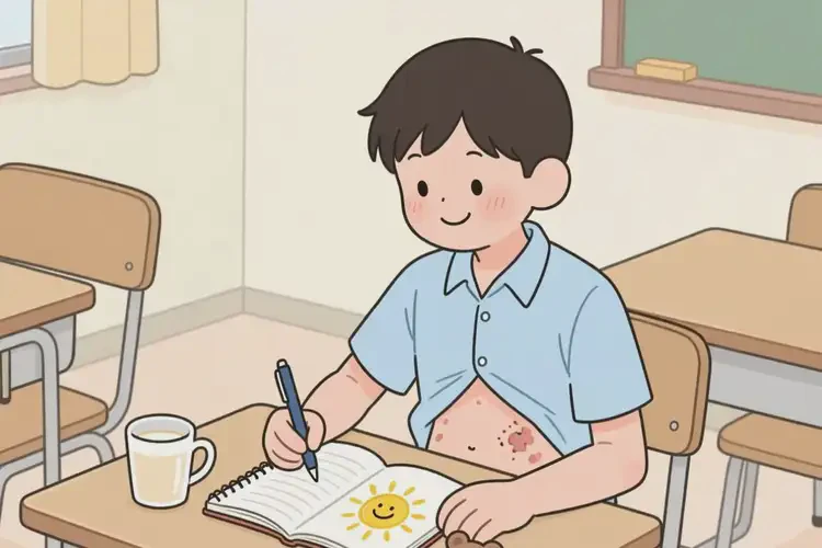 中学生肚子上经常长湿疹可以治好吗(图1)