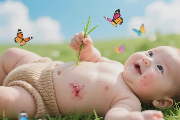 寶寶肚子上經(jīng)常長濕疹可以治好嗎(圖1)