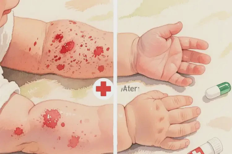 嬰兒手臂起濕疹能治好嗎(圖3)