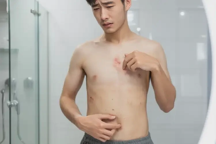 青年人肚子上偶爾起濕疹不管它會(huì)自己痊愈嗎(圖4)