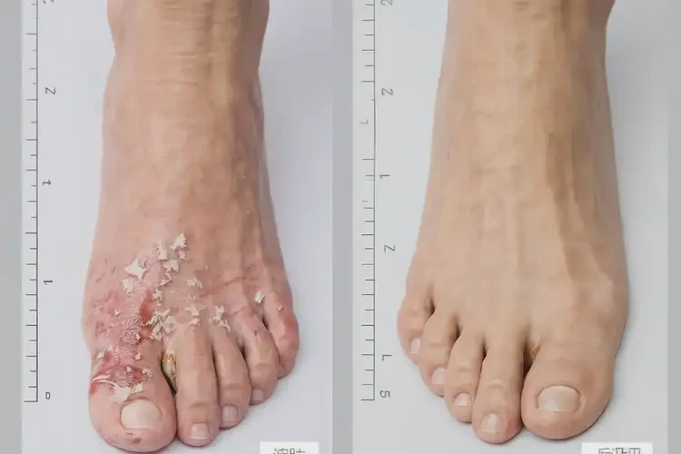 男人腳上出現(xiàn)濕疹可以治好嗎(圖4)