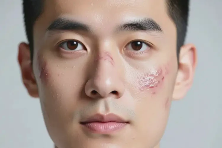 男人臉上出濕疹可以治好嗎(圖2)