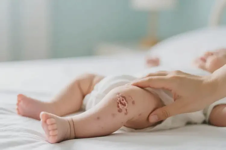 嬰幼兒大腿偶爾長(zhǎng)濕疹可以治好嗎(圖1)