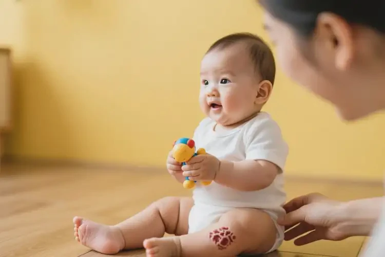 寶寶大腿上有濕疹能治好嗎(圖2)